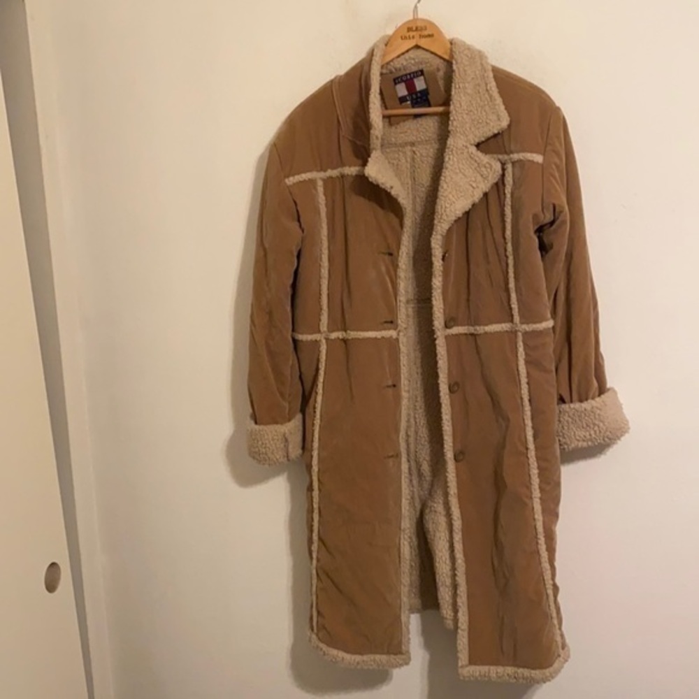 SCORPIO USA TAN BUTTON UP JACKET SIZE MEDIUM